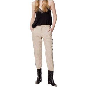 Zadig & Voltaire khaki pomelo side-stripe pants size 34